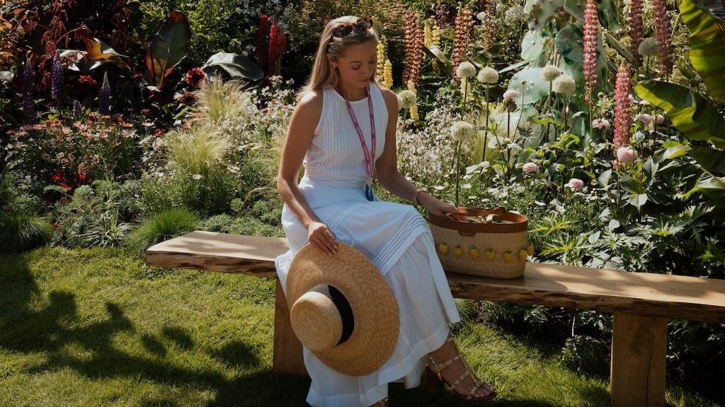 Inside the Great Pavilion with dramatic floral displays at Chelsea