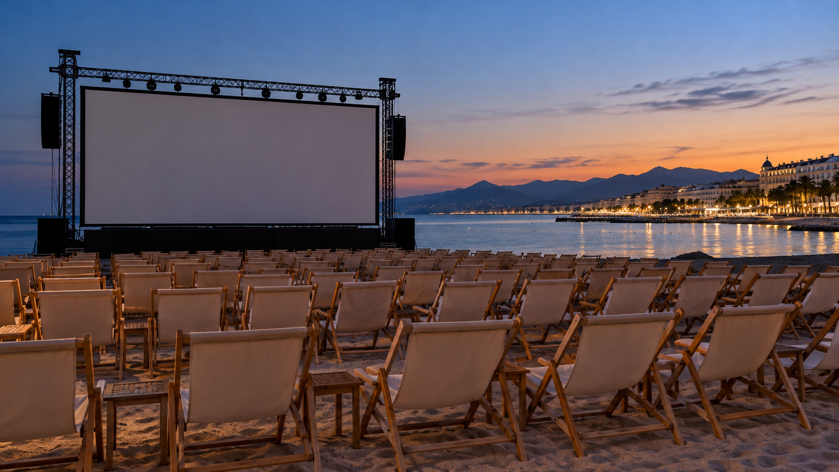 Die Treppe mit rotem Teppich am Palais des Festivals in Cannes