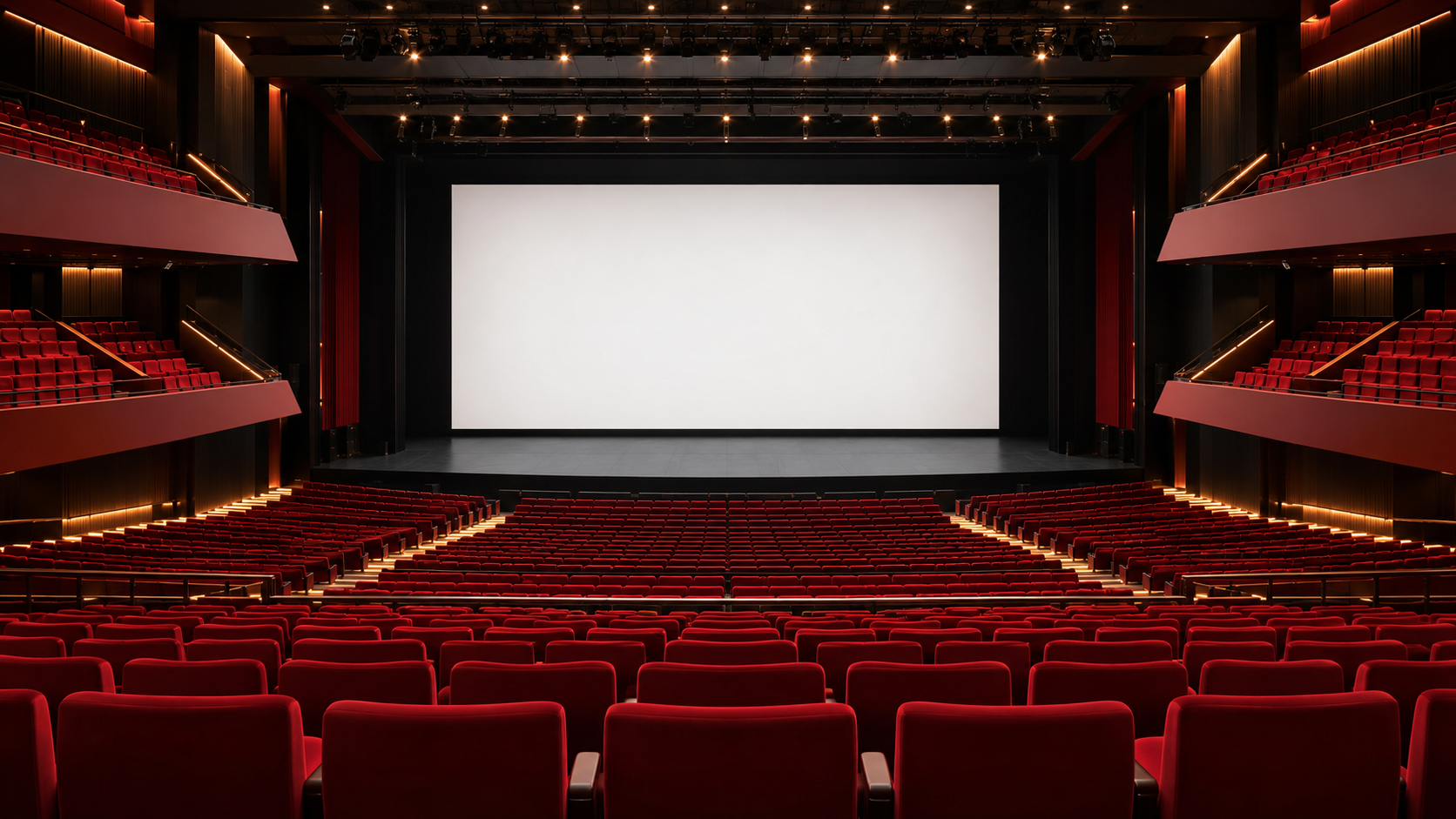 Ein Open-Air-Kino am Strand von Cannes in der Abenddämmerung