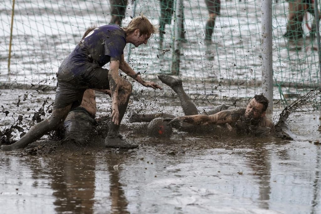 Mud Olympics in Hamburg, Germany