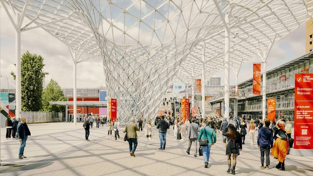 Modern interior design exhibits at Salone del Mobile Milano