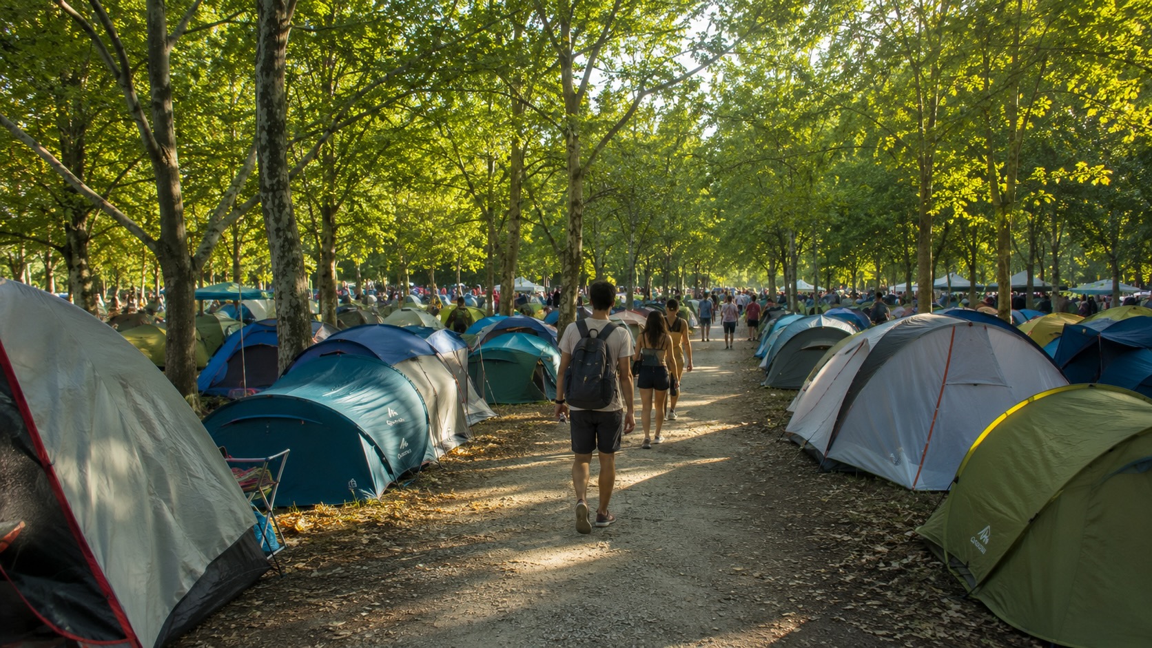 Sziget Festival campsite tents Hajógyári Island Hungary